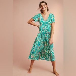 Anthropologie Lina Floral-Print Sleep Jumpsuit, Size L